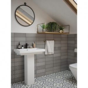Wickes Soho Steel Ceramic Wall Tile - 300 x 100mm £25.49