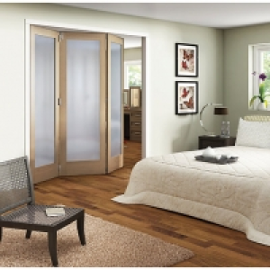 Jeld-Wen Oxford Fully Glazed Oak 1 Lite Internal Bi-Fold 3 D