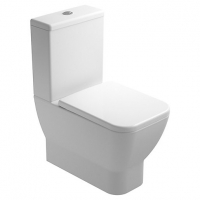 Wickes  Wickes Emma Cloakroom Easy Clean Close Coupled Toilet Pan, C
