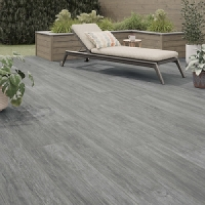 Wickes  Harting Grey Glazed Outdoor Porcelain Floor Tile 300 x 1200 