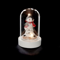 QDStores  Snowman Mini Glass Dome Christmas Decoration - 6 Warm White 
