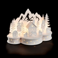 QDStores  Mountain Nutcracker House Silhouette Christmas Decoration - 