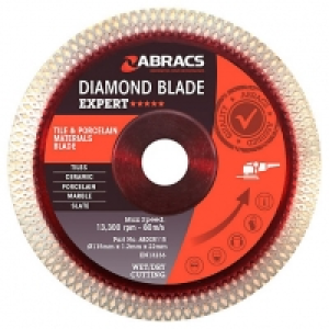 Abracs ABDCR115 X-Tech Tile & Porcelain Diamond Blade - 115  £10.00