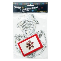 QDStores  6 Section Starburst Christmas Decoration 16 Inch White &Silv