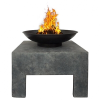 Wickes  Charles Bentley Metal Outdoor Fire Pit with Square Stand