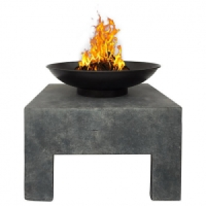 Charles Bentley Metal Outdoor Fire Pit with Square Stand