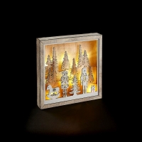 QDStores  Nut Cracker Frame Light Christmas Decoration - 12 Warm White