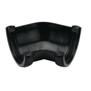 FloPlast 112mm Round Line Gutter Angle 135° - Black £3.70