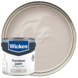 Wickes Dove Grey Flat Matt Furniture Paint - 2.5L £20.00