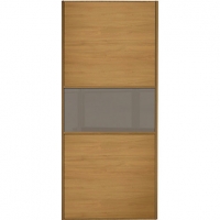Wickes  Spacepro Sliding Wardrobe Door Fineline Oak Panel & Cappucci