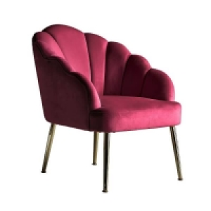 Sophia Scallop Occasional Chair - Cerise &pound;84.00