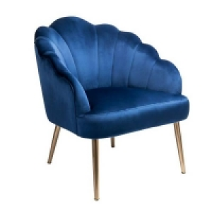 Self Assembly Required Sophia Scallop Occasional Chair - Navy