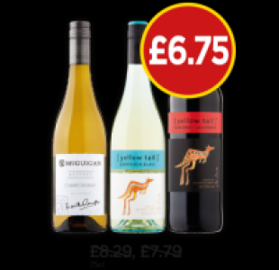 McGuigan Reserve Chardonnay, Yellow Tail Sauvignon Blanc, Ca £6.75