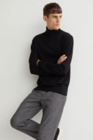 Merino wool polo-neck jumper £23.00