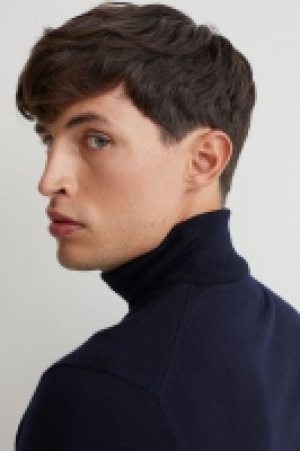 Merino wool polo-neck jumper £25.00
