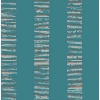 Wickes  Boutique Mara Stripe Turquoise Decorative Wallpaper - 10m