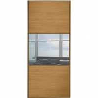 Wickes  Spacepro Sliding Wardrobe Door Wideline Oak Panel & Mirror -