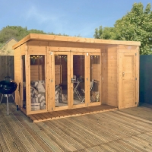 Mercia 12 x 8ft Large Garden Room including Side Shed & Bi-F £2,450.00