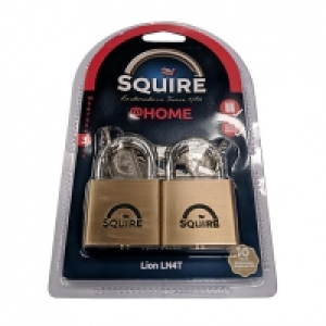 Wickes  Squire LN4T Lion Twin Keyed Alike Padlock - Brass 40mm