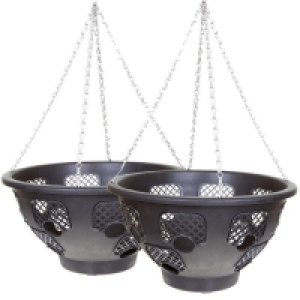 QDStores  Easy Fill Hanging Baskets 38cm - 2x Baskets