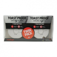 Wickes  FireAngel Toast Proof Smoke Alarm 1 Year Battery Twin Pack