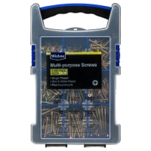 Wickes Single Thread Grab Pack Zinc & Yellow Screw - Pack Of