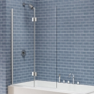 Nexa By Merlyn 8mm 2 Panel Square Hinged Left Hand Bath Scre