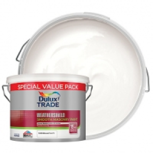 Wickes  Dulux Trade Weathershield Smooth Masonry Paint - Brilliant W