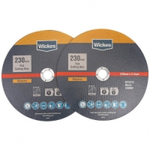 Wickes Masonry Flat Cutting Disc 230mm - Pack of 2 £7.00
