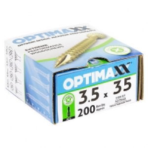 Optimaxx Pz Countersunk Zinc & Yellow Passivated Woodscrew - £4.90