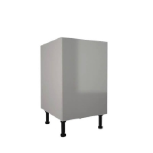 Yes High Gloss Slab Grey 500mm Base Unit