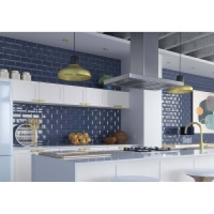 Metro Navy Bevelled Ceramic Wall Tile - 100 x 200mm - 0.5sqm £7.00