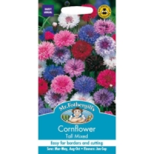 Well Drained. Mr. Fothergills Cornflower Tall Mixed (Centaurea Cyanus) Se
