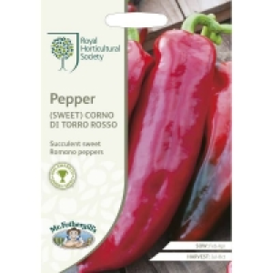 Rhs Award Of Garden Merit RHS Pepper (Sweet) Corno Di Toro Rosso Seeds