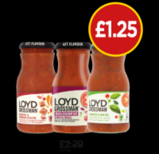 Loyd Grossman Tomato & Smoked Bacon Sauce, Bolognese Origina