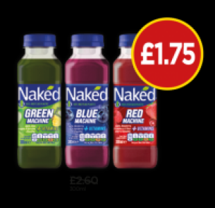 Naked Green Machine Apple & Kiwi Smoothie, Blue Machine Blue