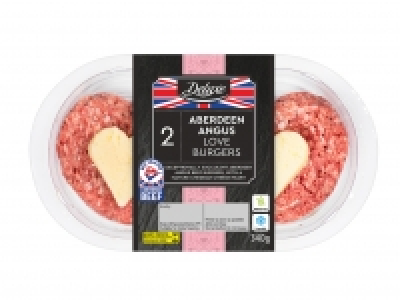 Deluxe 2 Aberdeen Angus British Beef Love Burgers with a Mat