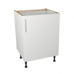 Wickes  Wickes Orlando White Gloss Slab Base Unit - 600mm