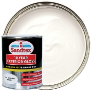 Wickes  Sandtex 10 Year Exterior Gloss Paint - Pure Brilliant White 