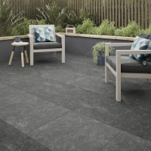 Milford Dark Grey Glazed Outdoor Porcelain Tile 600 x 600 x