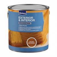 Wickes  Wickes Quick Drying Woodstain - Brown Mahogany 750ml