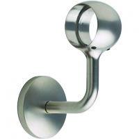 Wickes  Rothley Handrail Connecting Wall Bracket - Brushed Nickel