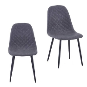 Self Assembly Required Perth Diamond Back Dining Chair - Set of 2 - Grey