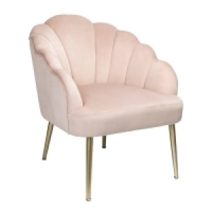Self Assembly Required Sophia Scallop Occasional Chair - Blush