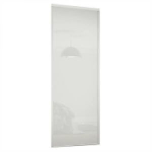 Classic Sliding Wardrobe Door Arctic White Glass with Silver £97.00