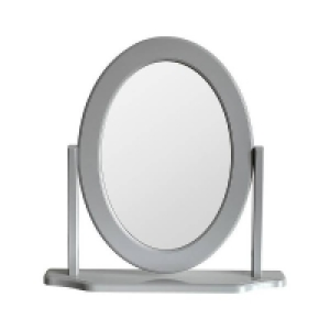 Mirror/mdf Oval Dressing Table Mirror - Grey