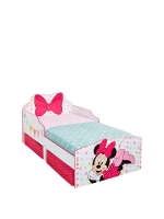 LittleWoods Minnie Mouse Toddler Bed with Underbed Storage Drawers