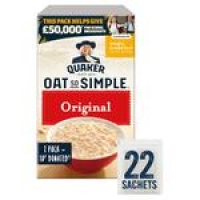 Ocado  Quaker Oat So Simple Family Pack Original Porridge 27g x