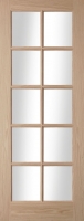 Wickes  Jeld-Wen Oregon 10 Lite Clear Glazed Oak Internal Door - 198