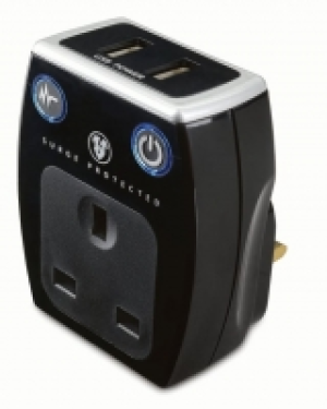 Masterplug Single Socket Plug Adaptor with Surge Protection  &pound;11.00